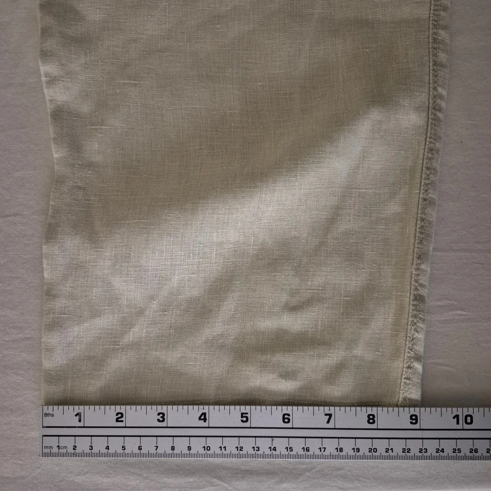 Tommy Bahama Relax Mens 38x32 Beige 100% Linen Straight Leg Pants Khaki Trousers